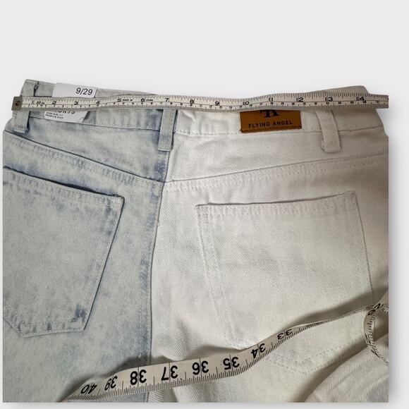 Flying‎ Angel Two-Tone High Rise Denim Shorts 9/29 90’s Inspired - Picture 7 of 9